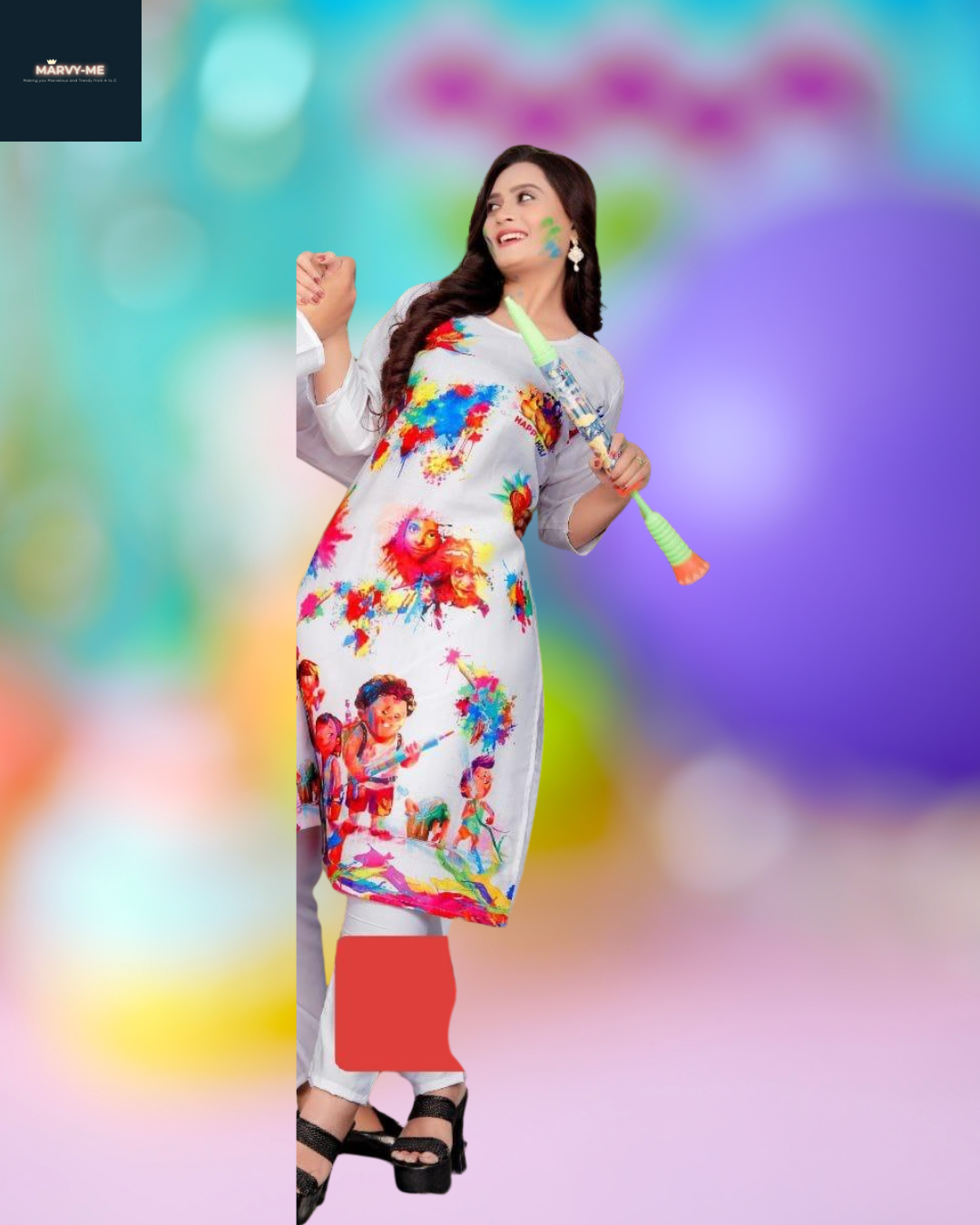 Holi Couple Dress – Kurta/Kurti Combo for Festive Twinning