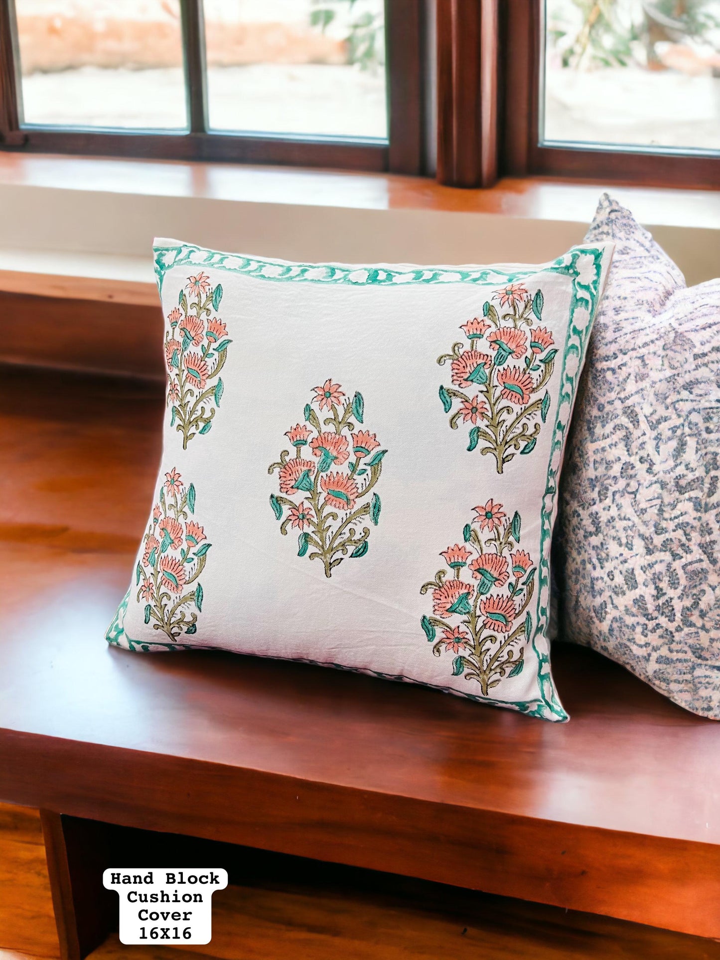Summer Green Printed Cotton Cushion Covers
