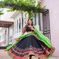 Black and green navratri lehenga choli with dupatta set