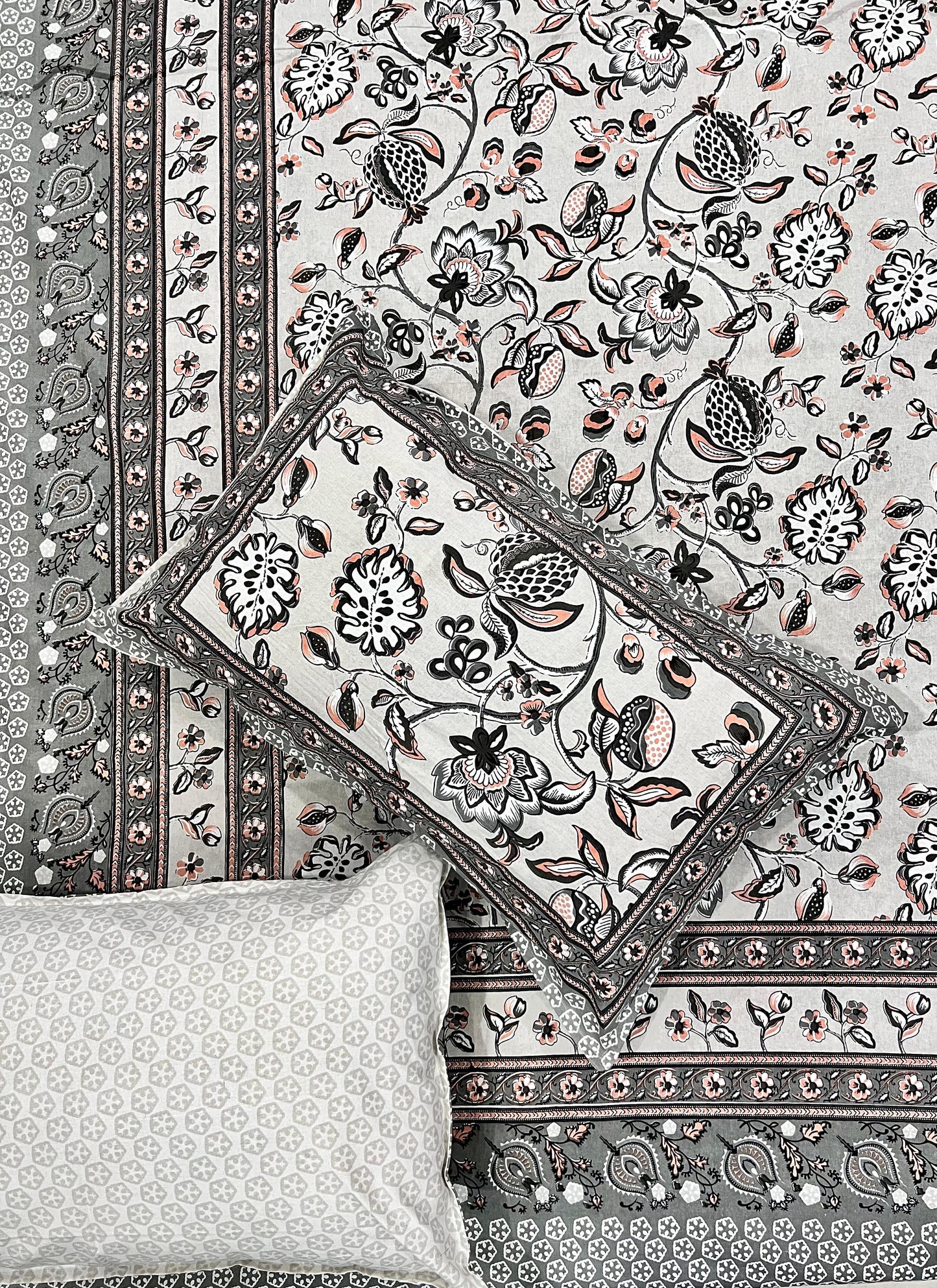 Jaipuri Granite Color Printed Premium Bedsheet