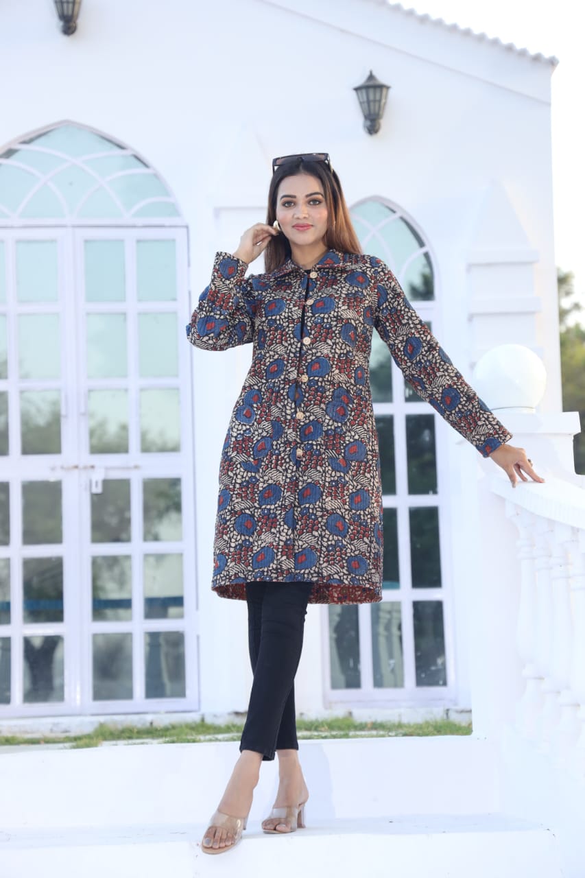 Bagru Cotton Printed Reversible Quilted Jackets