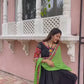 Black and green navratri lehenga choli with dupatta set