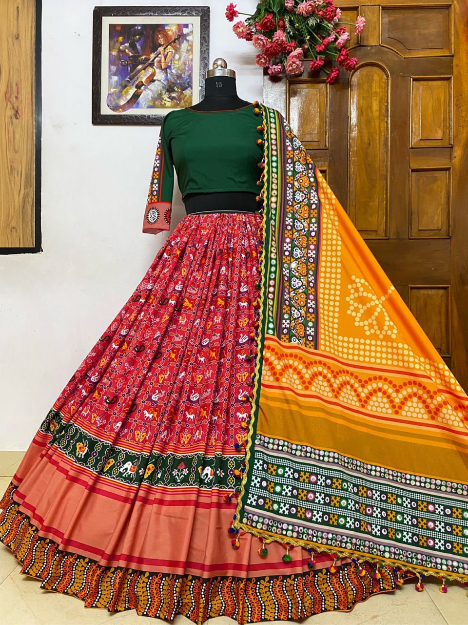 Ivorydesignstudio - Stunning Pochampally Ikat pure silk skirt & blouse  fabric set ( unstitched). Adult size. Please WhatsApp 9003183002 to order.  Delivery time about a week. #ivory_handlooms #ivorydesigns  #ivorydesignstudio #ikat #handloom #pochampally #